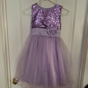 Unk Purple Sequin Kids Dress